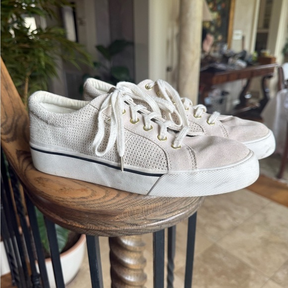 KEDS ladies JUMPKICK perforated low top sneaker beige/suede 9.5 WH65063 - Picture 4 of 11